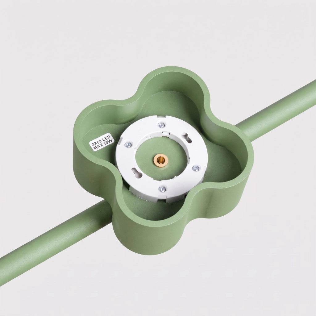 Lampadario OVIO 4 verde salvia Gx53
