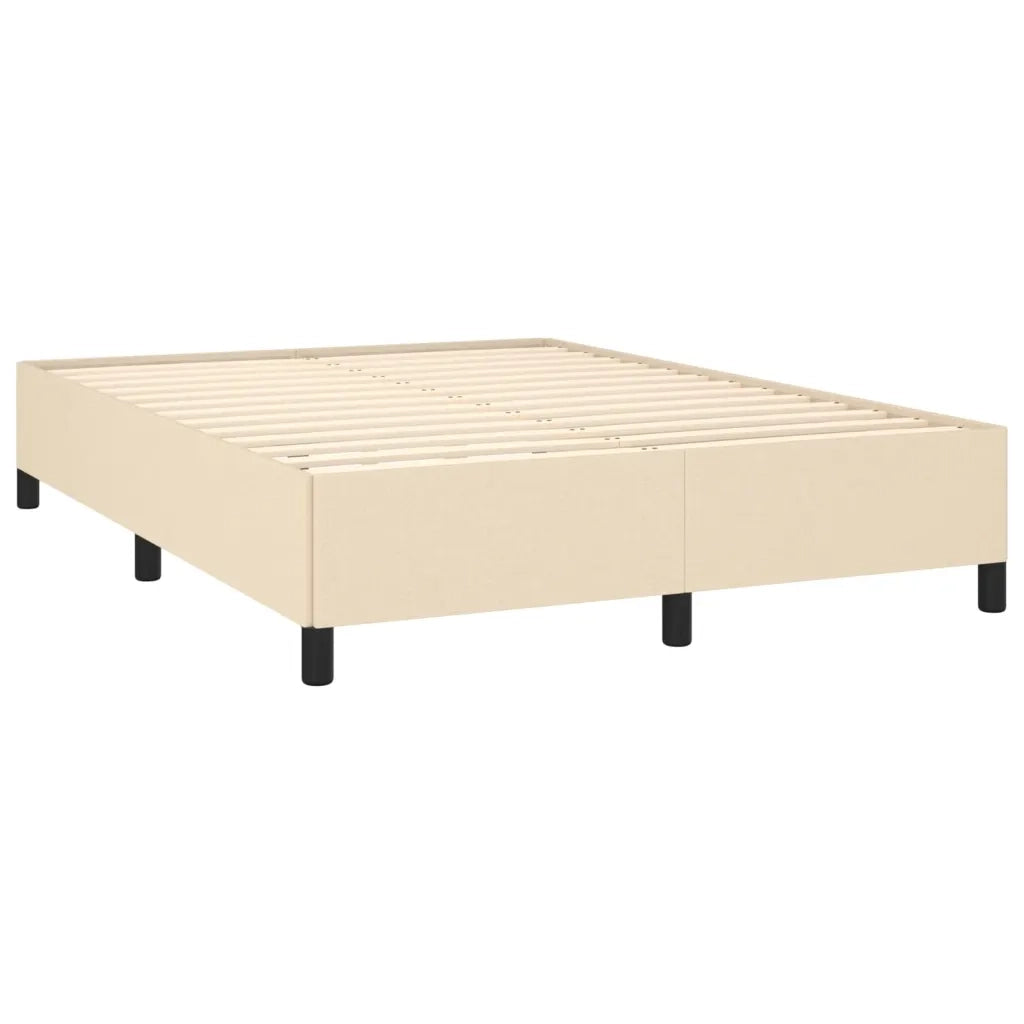 Giroletto a Molle con Materasso Crema 140x200 cm in Tessuto