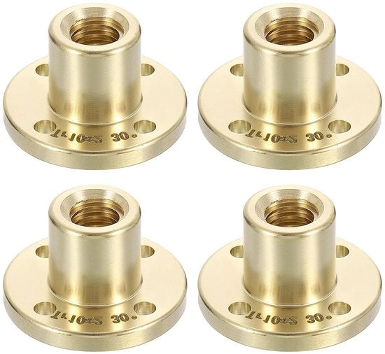 Accessori per stampante 3D - 4 pezzi di viti in messings per trapezio e viti lineari - distribuzione 2 mm.