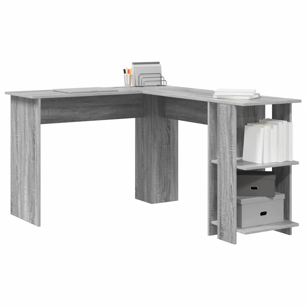 Scrivania ad angolo Grigio Sonoma 140 x 113,5 x 75 cm 869559