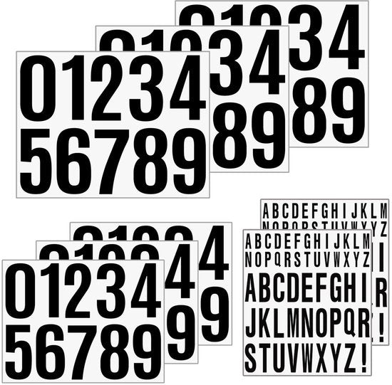 Set di Etichette a Lettere di 8 Veli - 166 Pezzi - Autoadesivi - Impermeabili - Per Interno/Esterno - Materiale di Alta Qualità in Vinile - Etichette Sticking