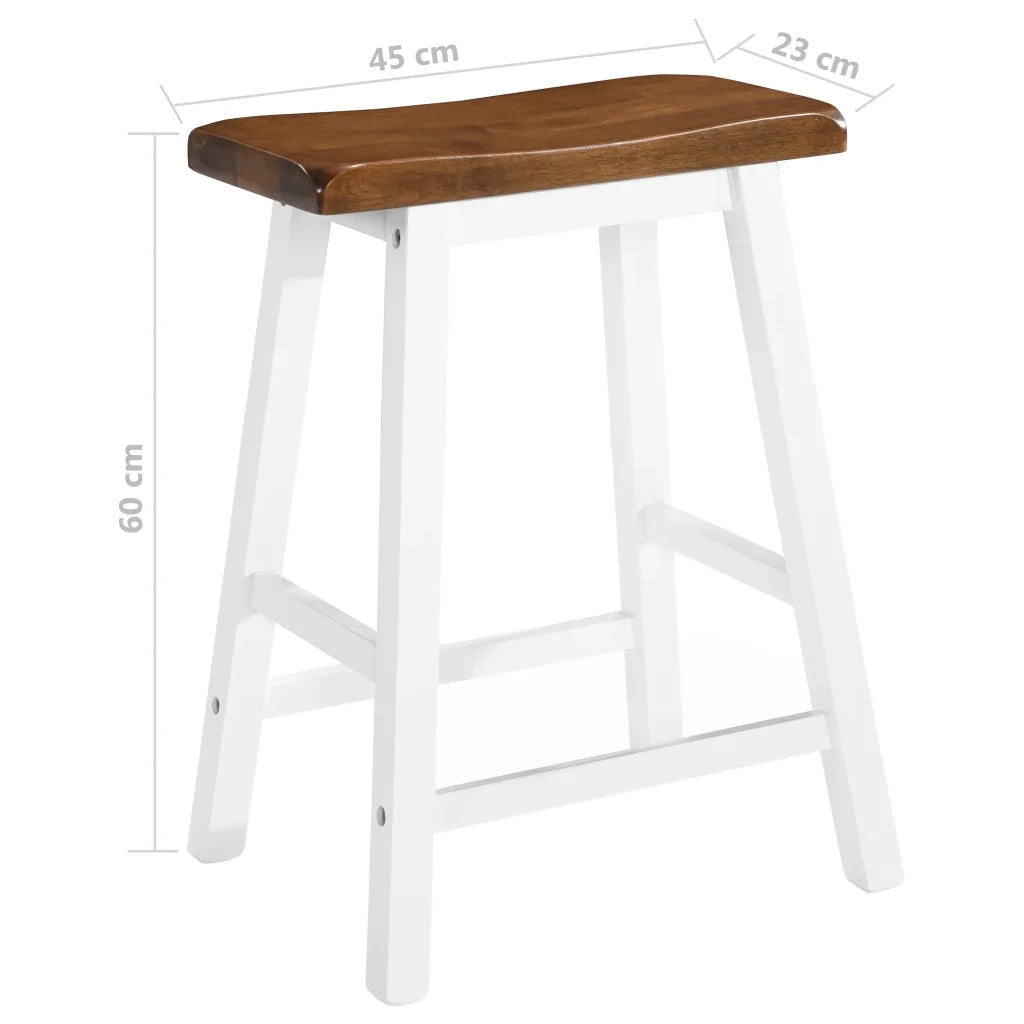 Sgabelli da Bar 2 pz in Legno Massello 245546