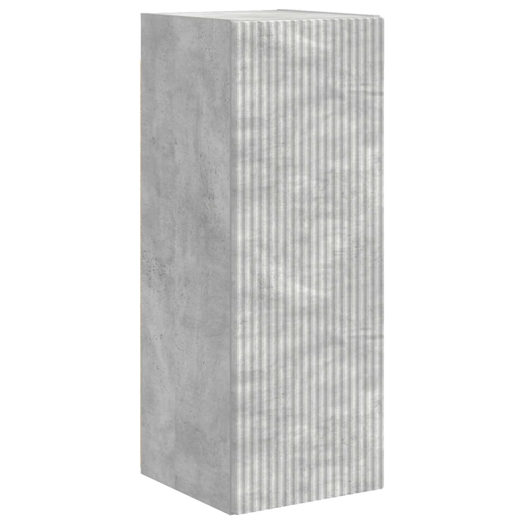 Set di Mobiletto da TV a Parete 6 pz-Credenza per TV sospesa Grigio cemento 389472