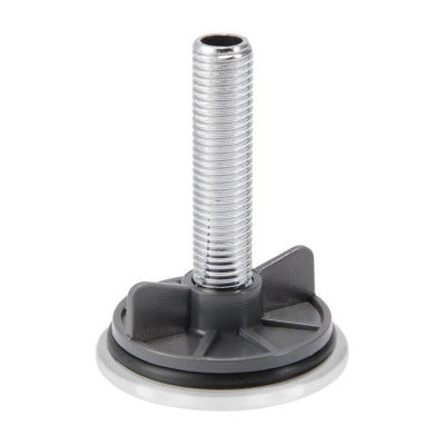 Tappo Copriforo per Lavabo in Acciaio con Tappo Bianco Diam. 47 mm
