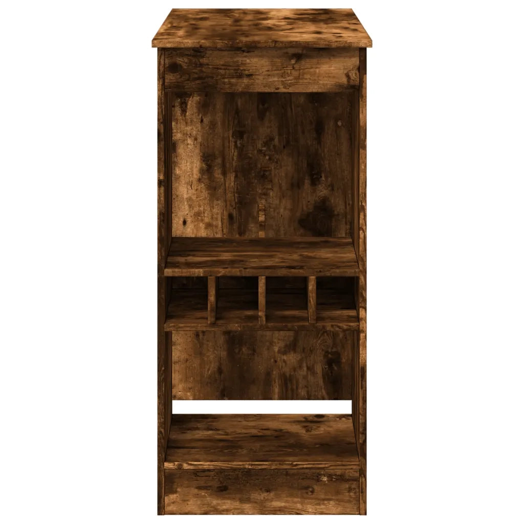 Tavolo Bar con Rastrelliera Rovere 90x47,5x103,5 cm Multistrato 854341