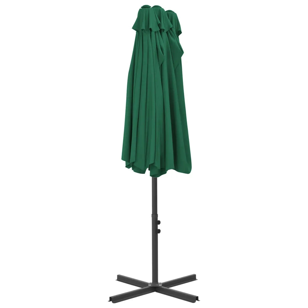 Ombrellone da Esterni-Ombrello da giardino con Palo in Alluminio 460x270 cm Verde
