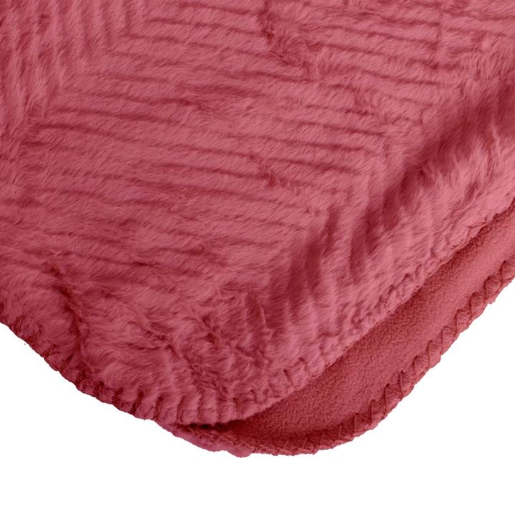Coperta a quadri rosso lampone 130x170cm ARYNDAL