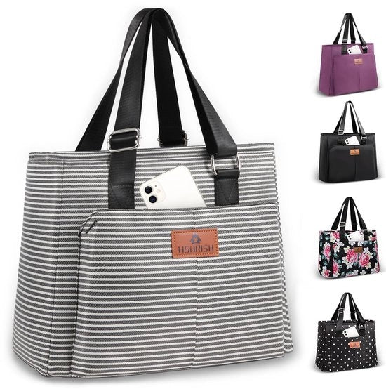 Borsa da pranzo per donne con grande capacità e materiale impermeabile. Cinturino regolabile, adatta per adulti, donne, lavoro, campeggio, shopping, spiaggia, 15L.