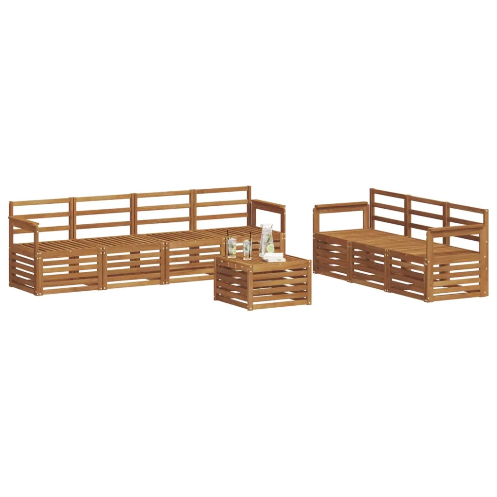 Set divani 8 pcs Naturale Legno di Acacia Massello 3374474
