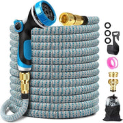 Serpentino per giardino sostenibile - 10 getti - connettori in ottone - tessuto robusto - 3750D - 4 strati di gomma - 15m
