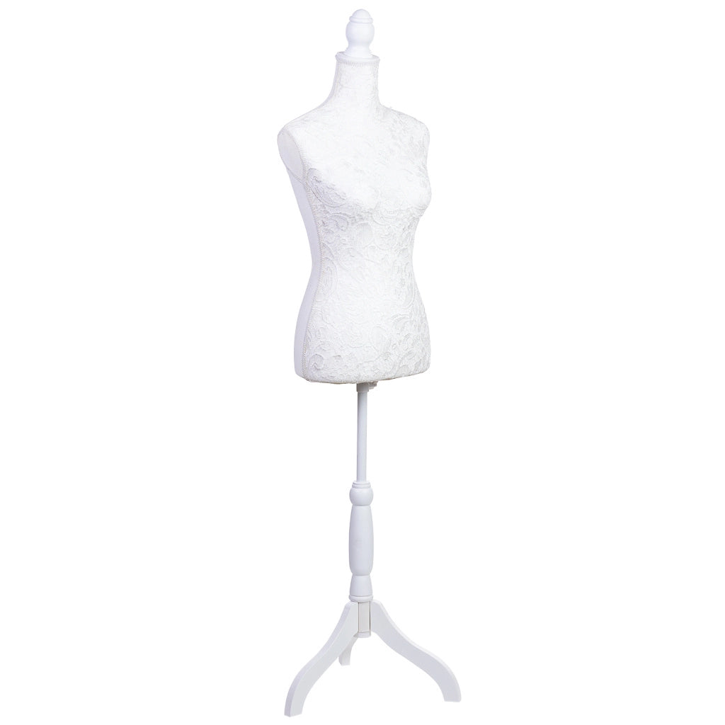 Manichino in legno e schiuma 24x37,5x168h cm bianco
