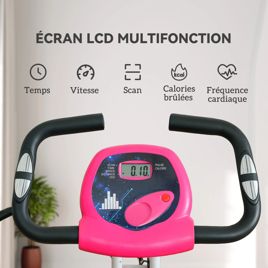 Cicloergometro Pieghevole ¨C zephmum ¨C Rosa, 8 Livelli Resistenza