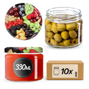 KADAX Sonka vasetti 330ml 10pz 82mm + coperchi "Frutta"