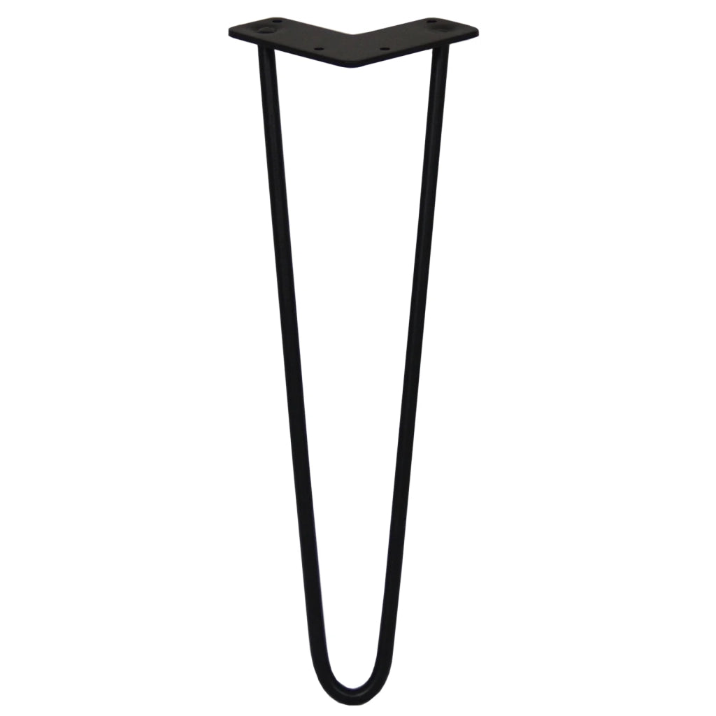 4 Gambe per Tavolo a Forcina SkiSki Legs 40,6cm Acciaio Nero 2 Rebbi 10mm