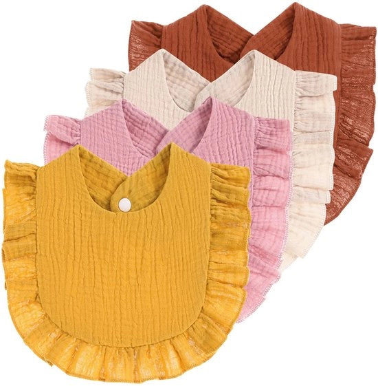 4 pezzi di asciugamani per bambini, asciugamani per bambini di 100% cotone con chiusura a bottone, asciugamani morbidi e assorbenti per bambini, asciugamani per bambini, fazzoletti per bambini per bambini di 0-24 mesi