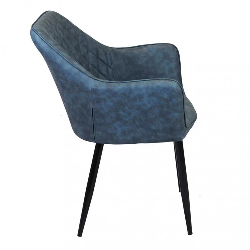 POLTRONA SINDY IN ECOPELLE 56 X 60 X 87 CM COLORE BLU OKX
