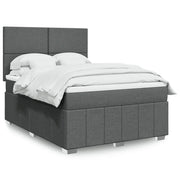 Giroletto a Molle con Materasso Grigio Scuro 140x200cm Tessuto 3291685