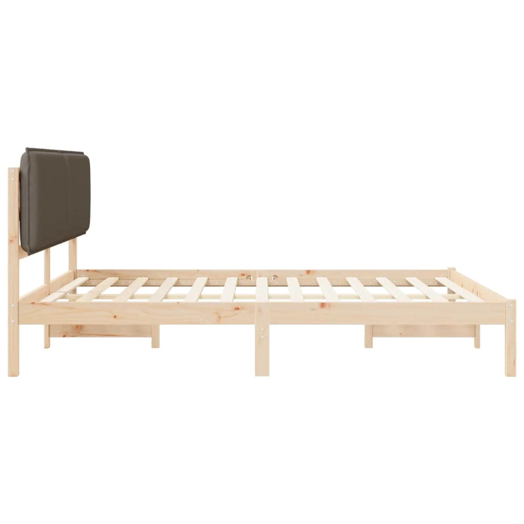 Letto con Testiera Rivestita Talpa 200 x 200 cm Pino massello