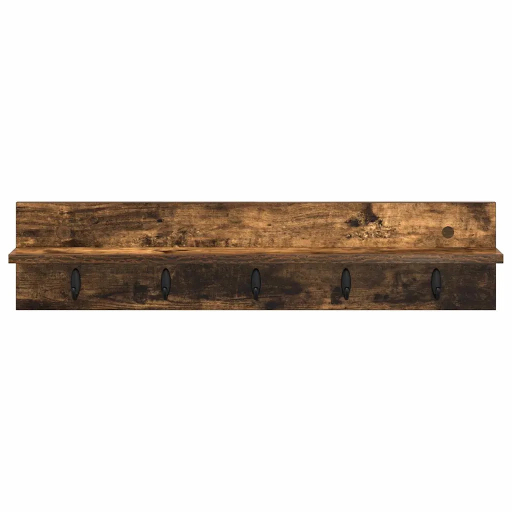 Appendiabiti a muro Rovere fumé 80 x 10,5 x 18 cm 874399
