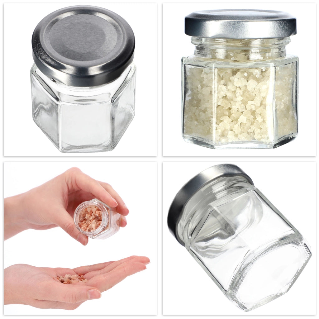 KADAX Contenitori per spezie, barattoli in vetro da 30 ml per spezie e miele, confezione da 6 pezzi
