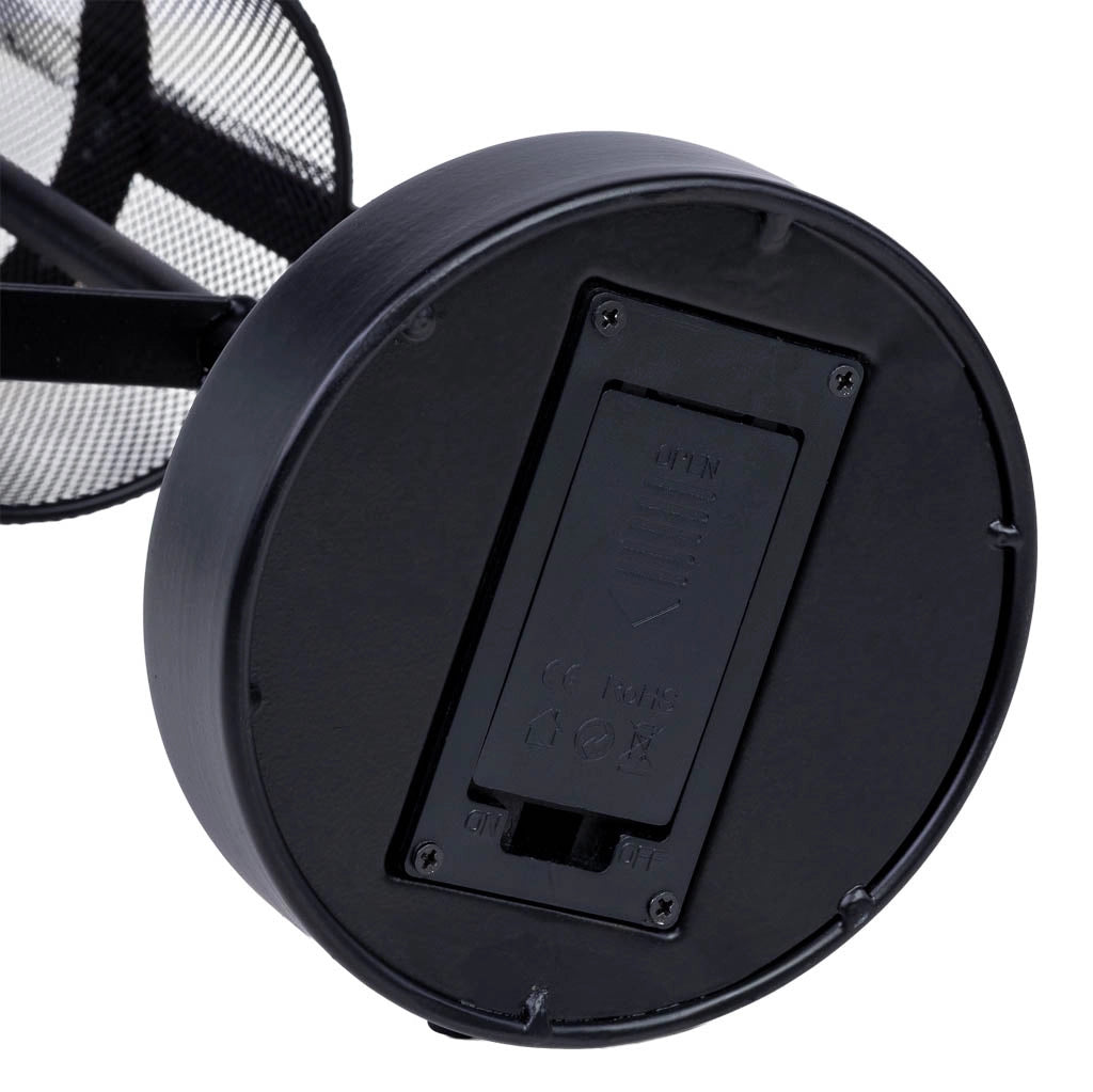 Lampada da tavolo in metallo nero con 1 faretto 12,5x12,5x51h cm