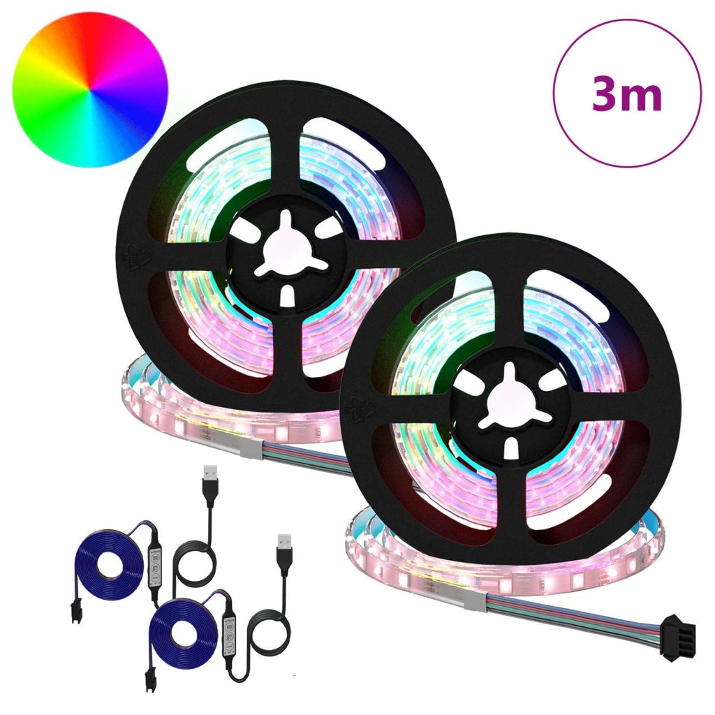 Set di 4 strisce LED flessibili dal design moderno per soggiorno 75 x 0,8 x 0,3 cm rame nero 02_0056344
