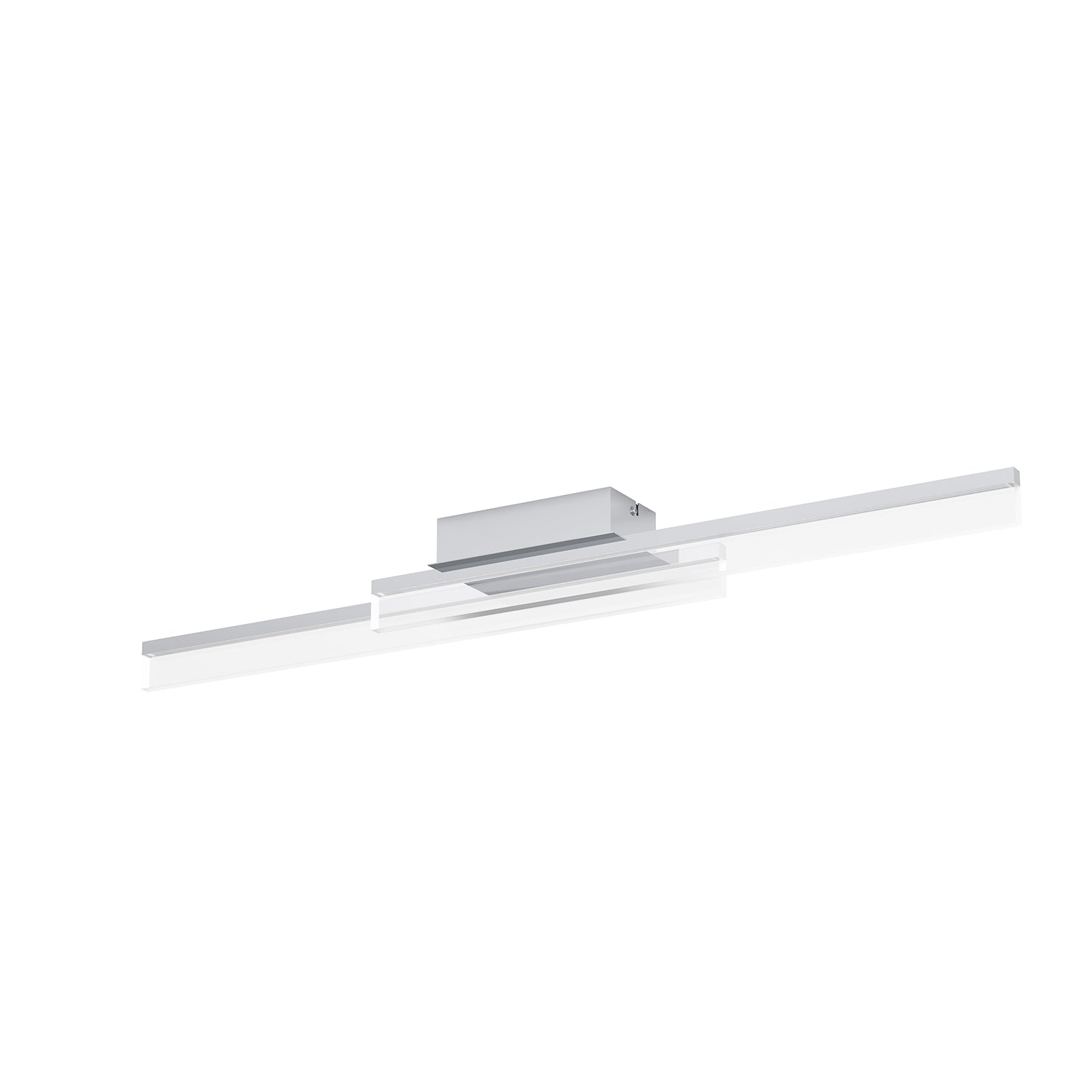 Plafoniera Moderna Palmital Alluminio Cromo 2 Luci Led Integrato 11W