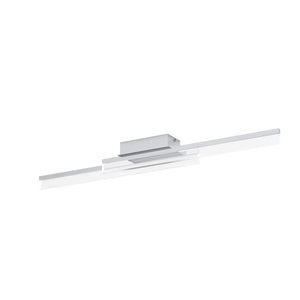 Plafoniera Moderna Palmital Alluminio Cromo 2 Luci Led Integrato 11W