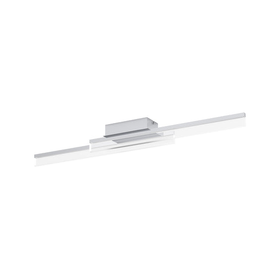 Plafoniera Moderna Palmital Alluminio Cromo 2 Luci Led Integrato 11W