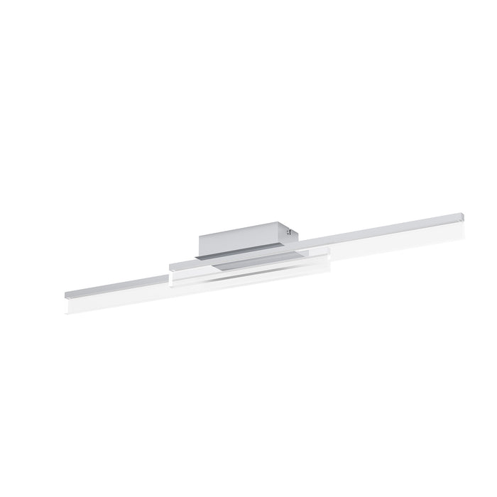 Plafoniera Moderna Palmital Alluminio Cromo 2 Luci Led Integrato 11W