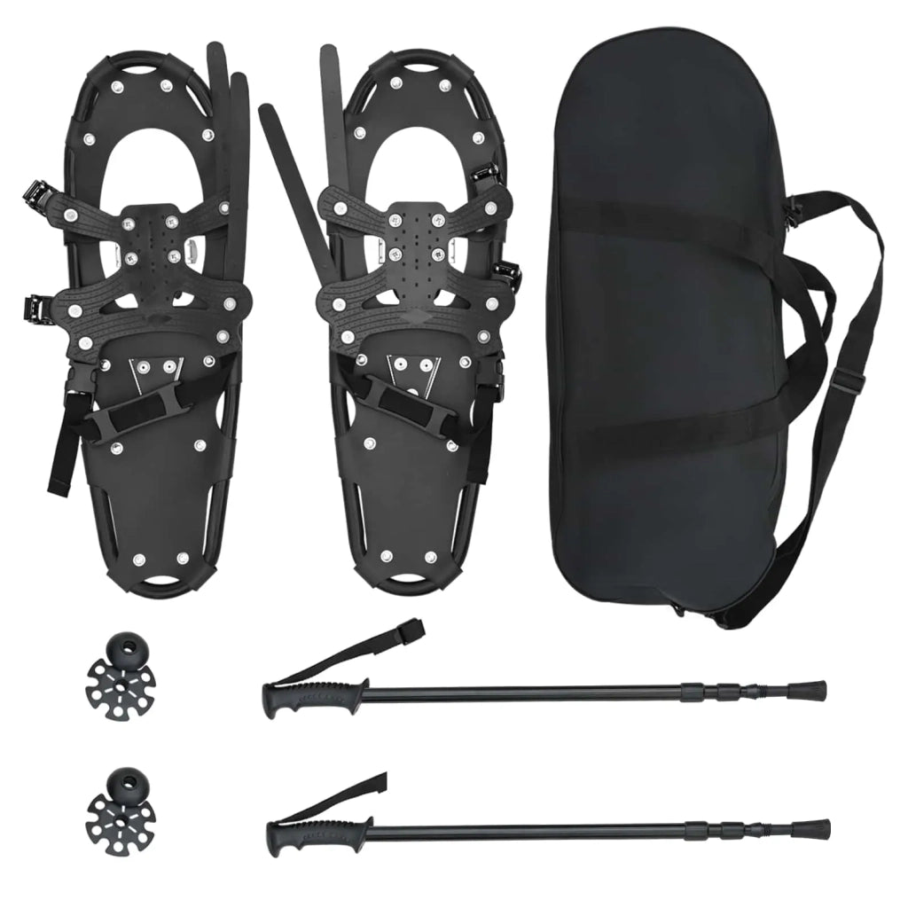 Racchette da neve 3 in 1 con bastoni da trekking Nero 42021432