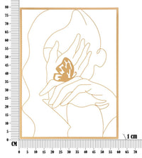 Pannello da Muro Hands on Face 60x1x80 cm in Ferro