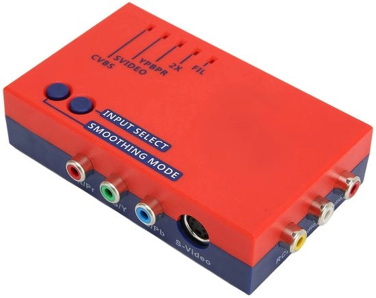Adattatore HDMI per Retroconsole - Buone Prestazioni Sonore - Rosso - Adatto per Vic20 N64 MD2 C64 - Formato Compatto