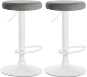 2er Set Barhocker Ponte Samt weiЯ