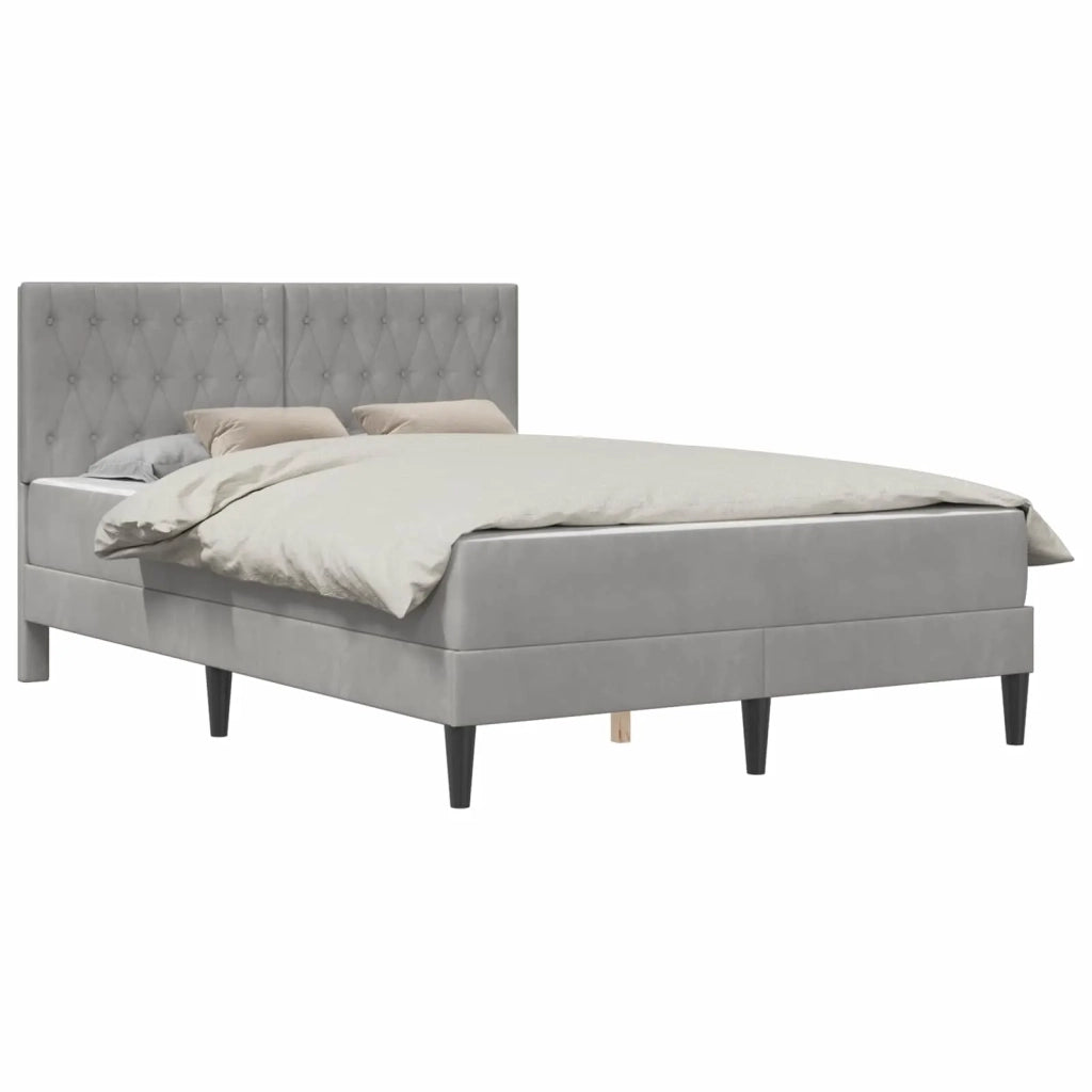Struttura letto con materasso Grigio chiaro 120 x 190 cm
