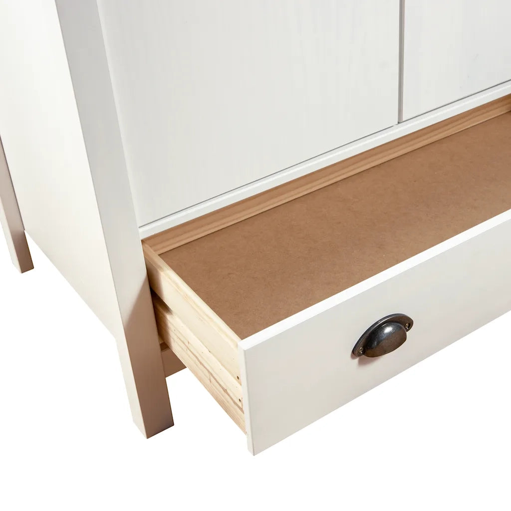 Armadio a 2 Ante Hill Bianco 89x50x170cm in Legno di Pino CFW3940361