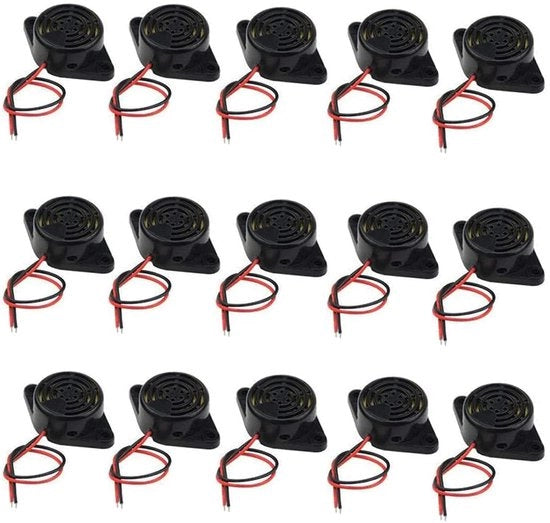 15 pezzi 12V Buzzer elettronico allarme 95dB - Suono continuo per diverse applicazioni