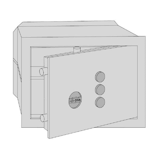 CASSAFORTE CISA A MURO A COMBINAZIONE P25 x L42 x H30 Cm