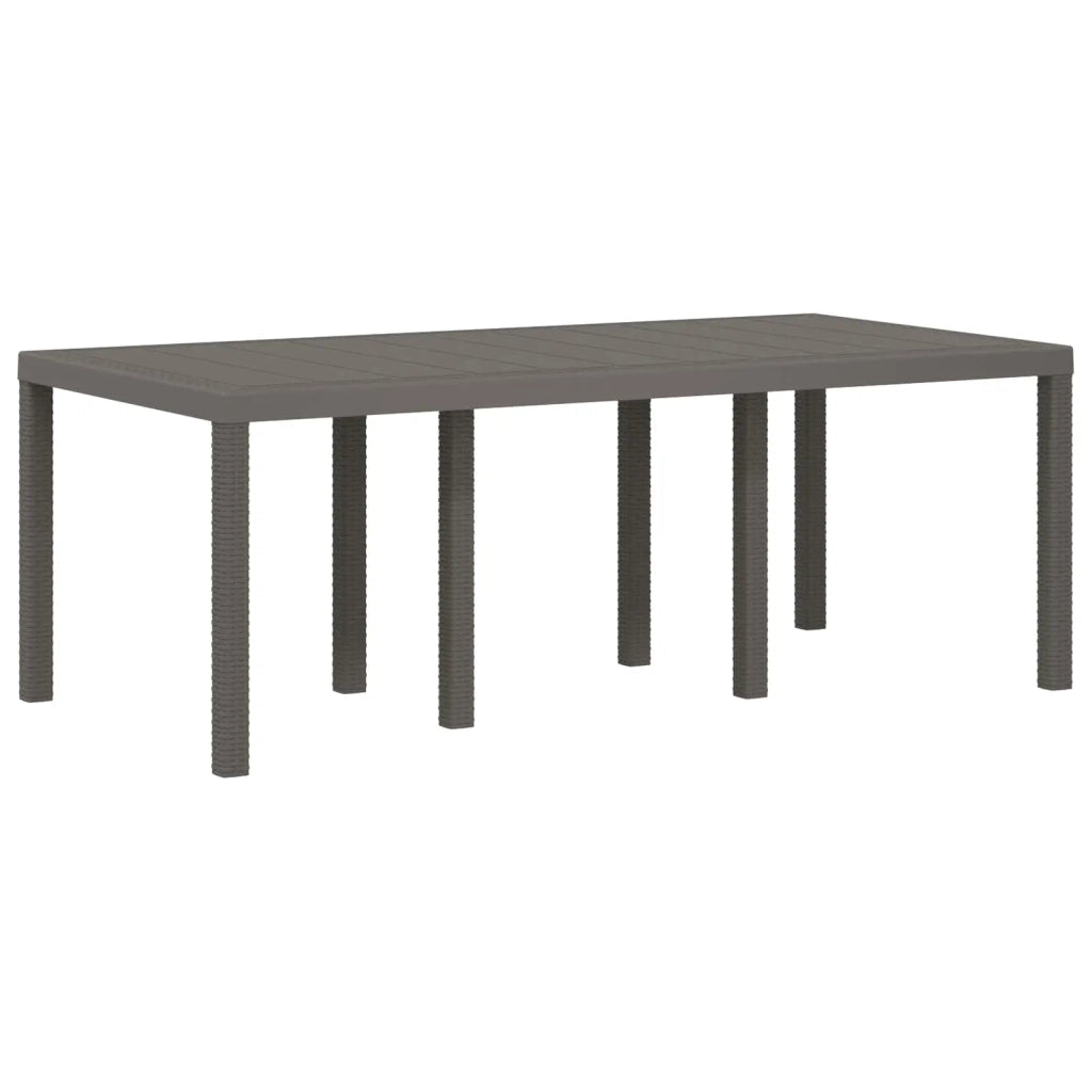 Set da Pranzo per Giardino 7 pcs Grigio chiaro e Antracite PP