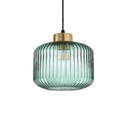 Sospensione Vintage-Decò Mint-2 Metallo Verde 1 Luce E27