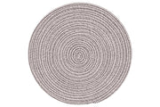 Tovaglietta Colazione in Cotone e Poliestere Intrecciata Nero Bianco 38 cm