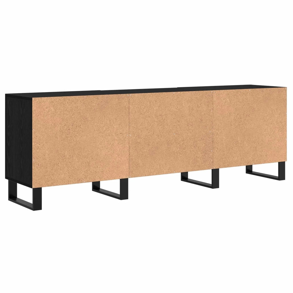 Mobile TV | Armadietto TV | Mobile Porta TV Rovere Nero 150 x 30 x 50 cm Legno multistrato