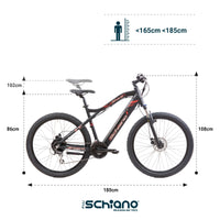 F.lli Schiano Braver, Bici Elettrica Mountain Bike 27.5 Inches per Adulti, 36V 11.6Ah Batteria Rimovibile, Motore 250W 5