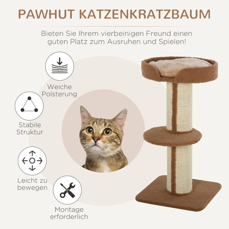 Tiragraffi per gatti da 91 cm, torre per gatti con pali in sisal, piattaforma, cuscini, tiragraffi multilivello, albero per arrampicarsi, per gatti