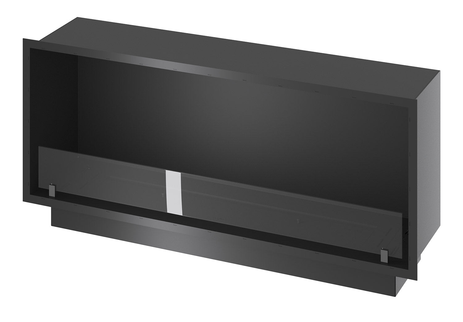 Camino a Bioetanolo da Incasso 124,4x59,4x30 cm Inside 1200 Slim Nero con Vetro