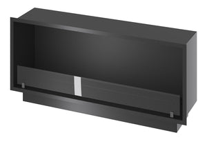 Camino a Bioetanolo da Incasso 124,4x59,4x30 cm Inside 1200 Slim Nero con Vetro