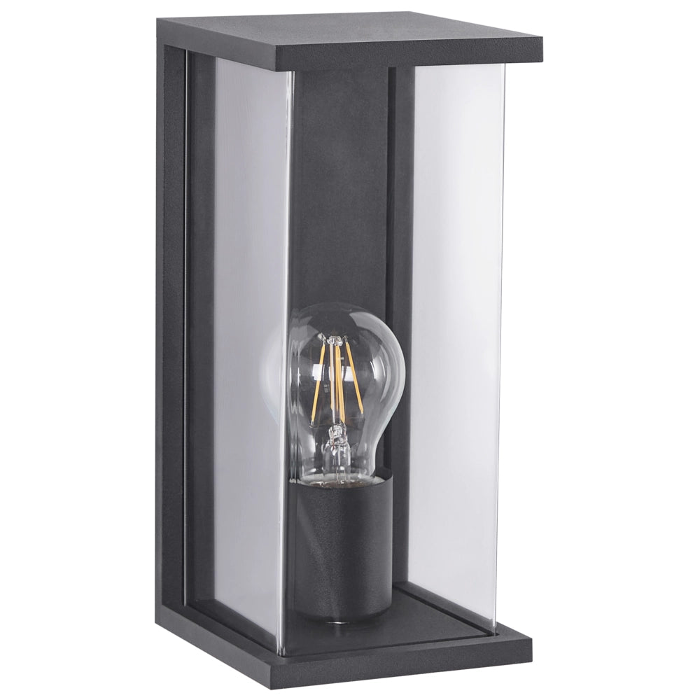Lampada da parete per esterni Sconce nere Metallo Alluminio Materiale sintetico Opaco Design moderno Giardino Patio