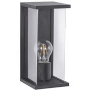 Lampada da parete per esterni Sconce nere Metallo Alluminio Materiale sintetico Opaco Design moderno Giardino Patio