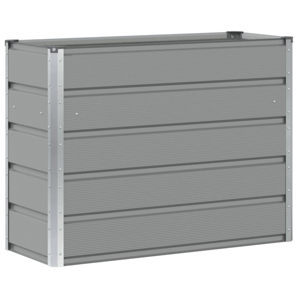 Fioriera moderna e versatile per interni/esterni 100 x 40 x 75 cm acciaio grigio chiaro 02_0059180