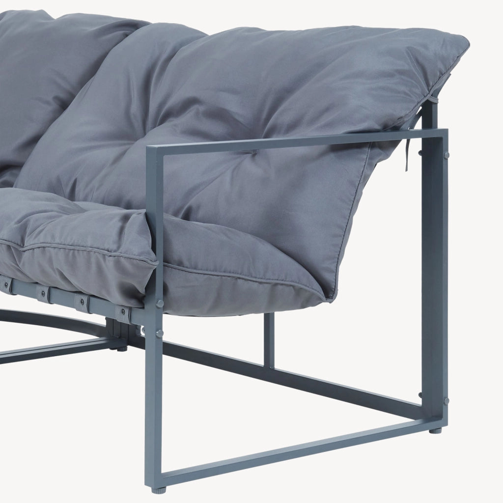 Set Salottino per Esterno Karg Divano Modulare a 3 pezzi e Tavolino con Piano in Vetro Nero Mobili da Giardino- Grigio Scuro casa.pro